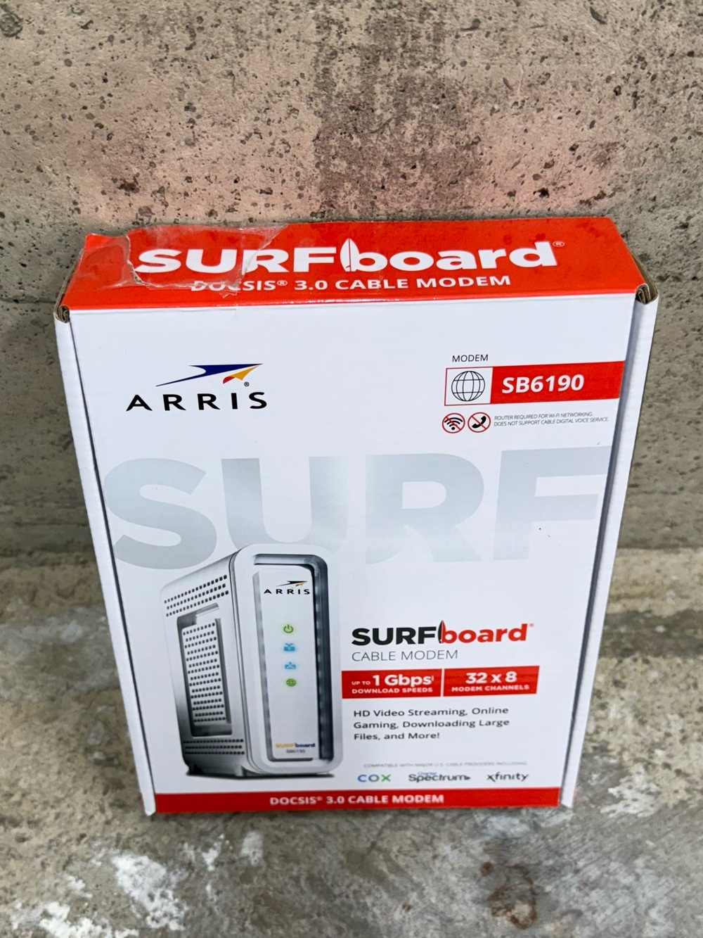 ARRIS SURFboard SB6190 DOCSIS 3.0 Cable Modem Open Box - Picture 3 of 8